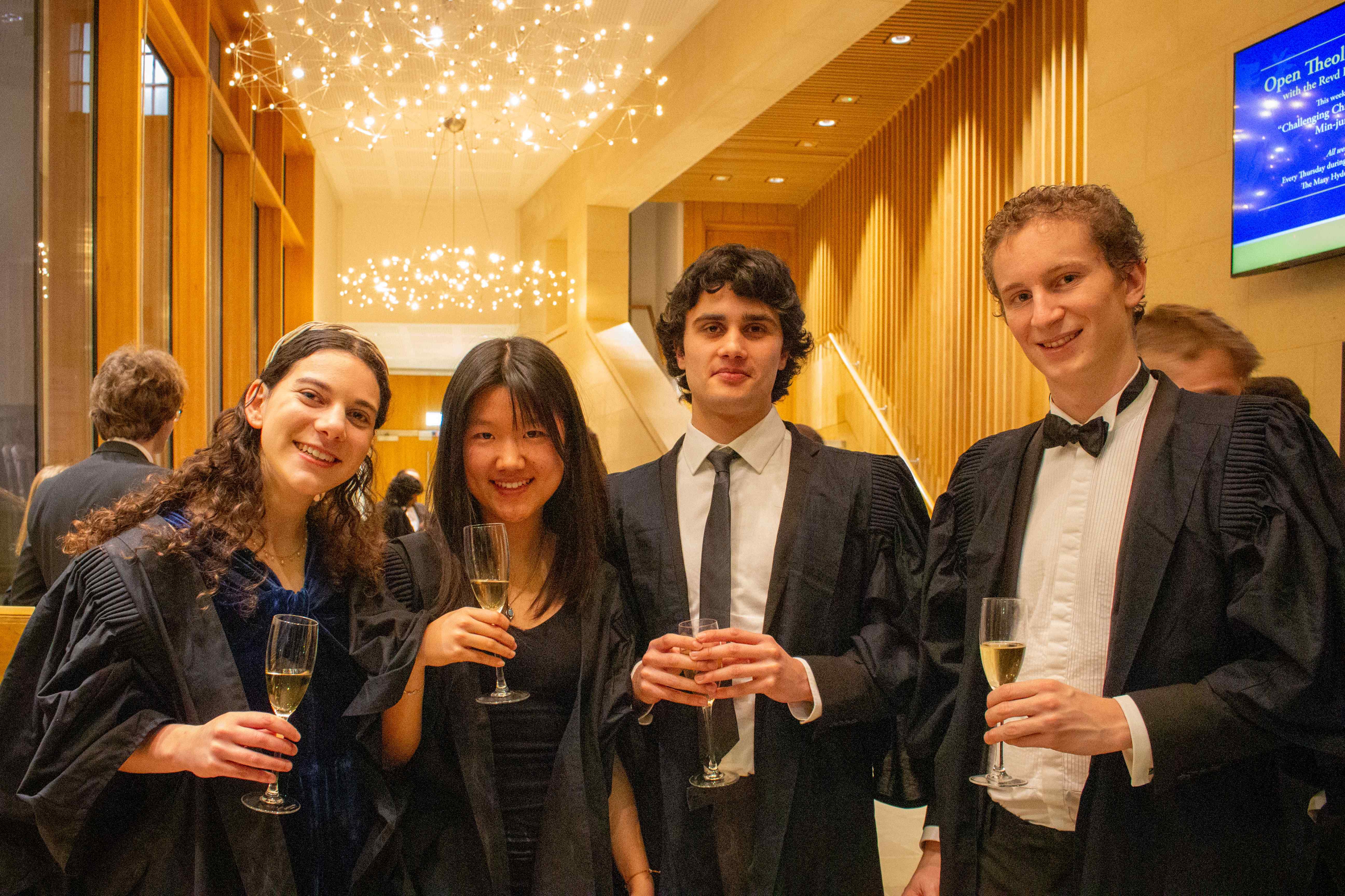Four Pembroke students at the annual Scholars' Lecture and Dinner