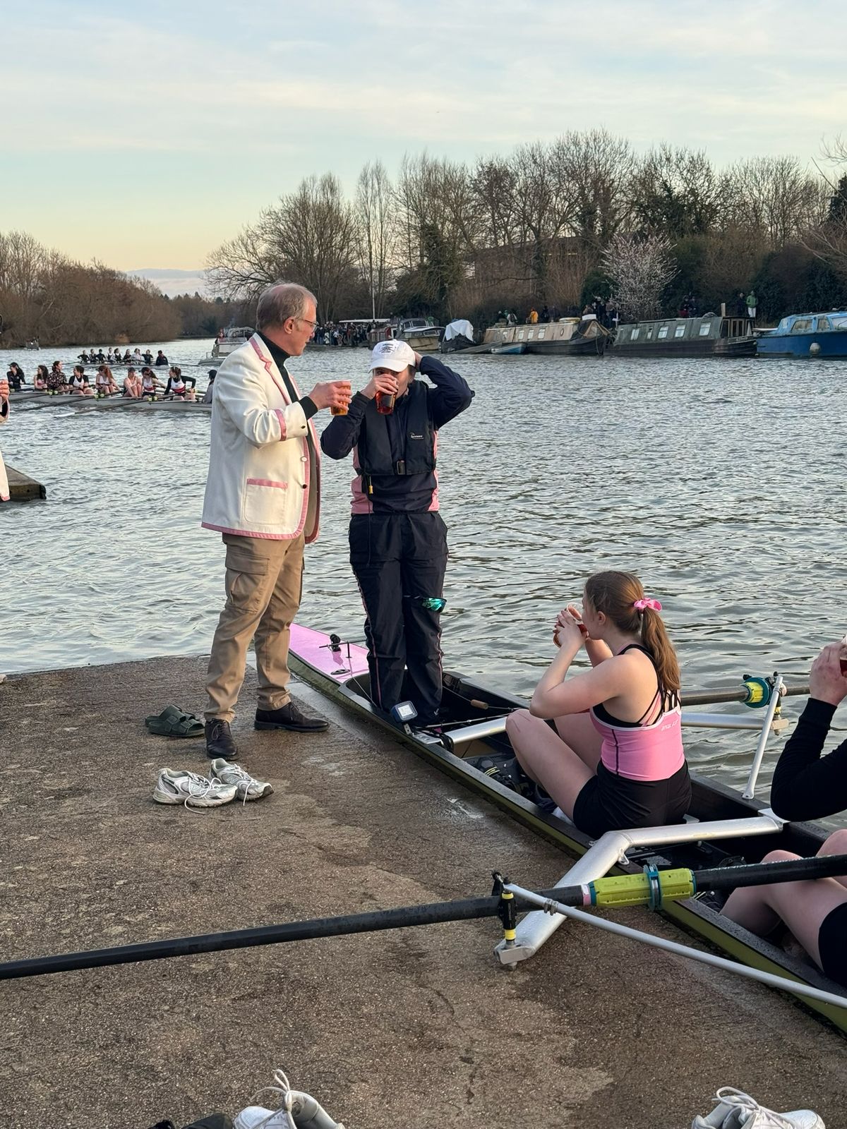 The Master next to Erin Kennedy by the W1 boat.