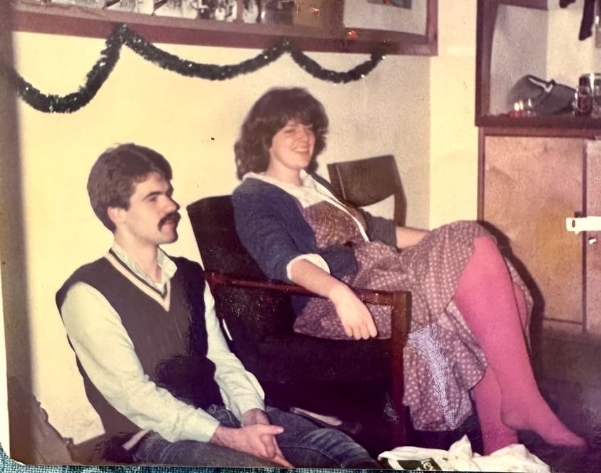 Hannah and Michael in Pembroke in 1982.