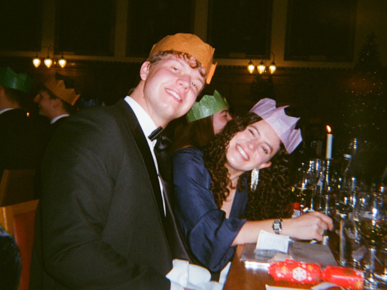 MCR students Simon Tucke and Isabela Linares at a Christmas formal.