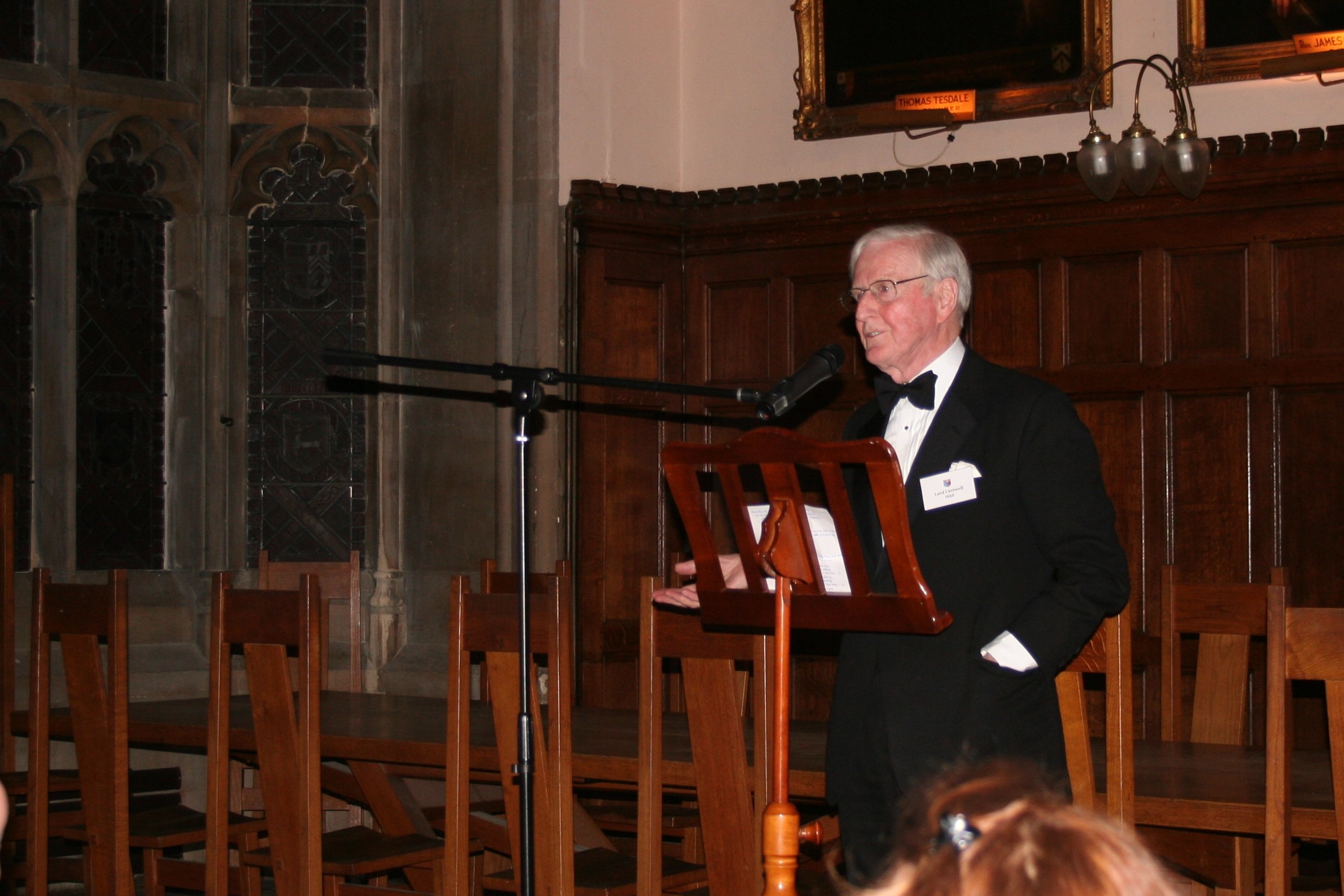 Lord Carswell speaking at Blackstone Dinner