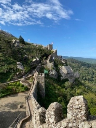 The walls of Castelo dos Mouros, Sintra, Portugal