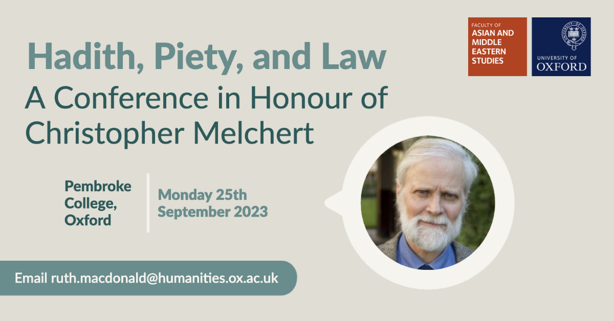 Details of conference in honour of Christopher Melchert