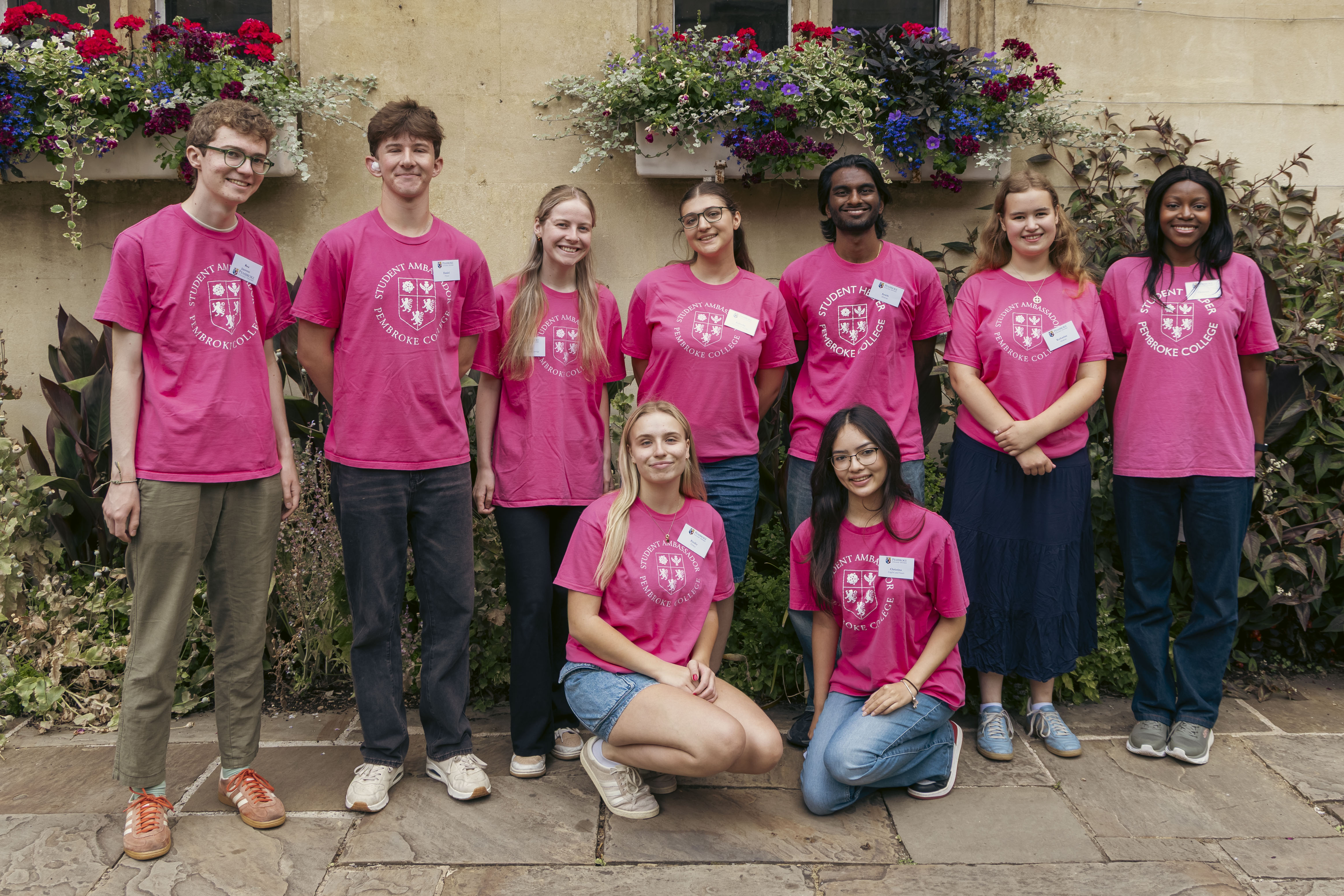 Pembroke student ambassadors at the Undergraduate Open Days.
