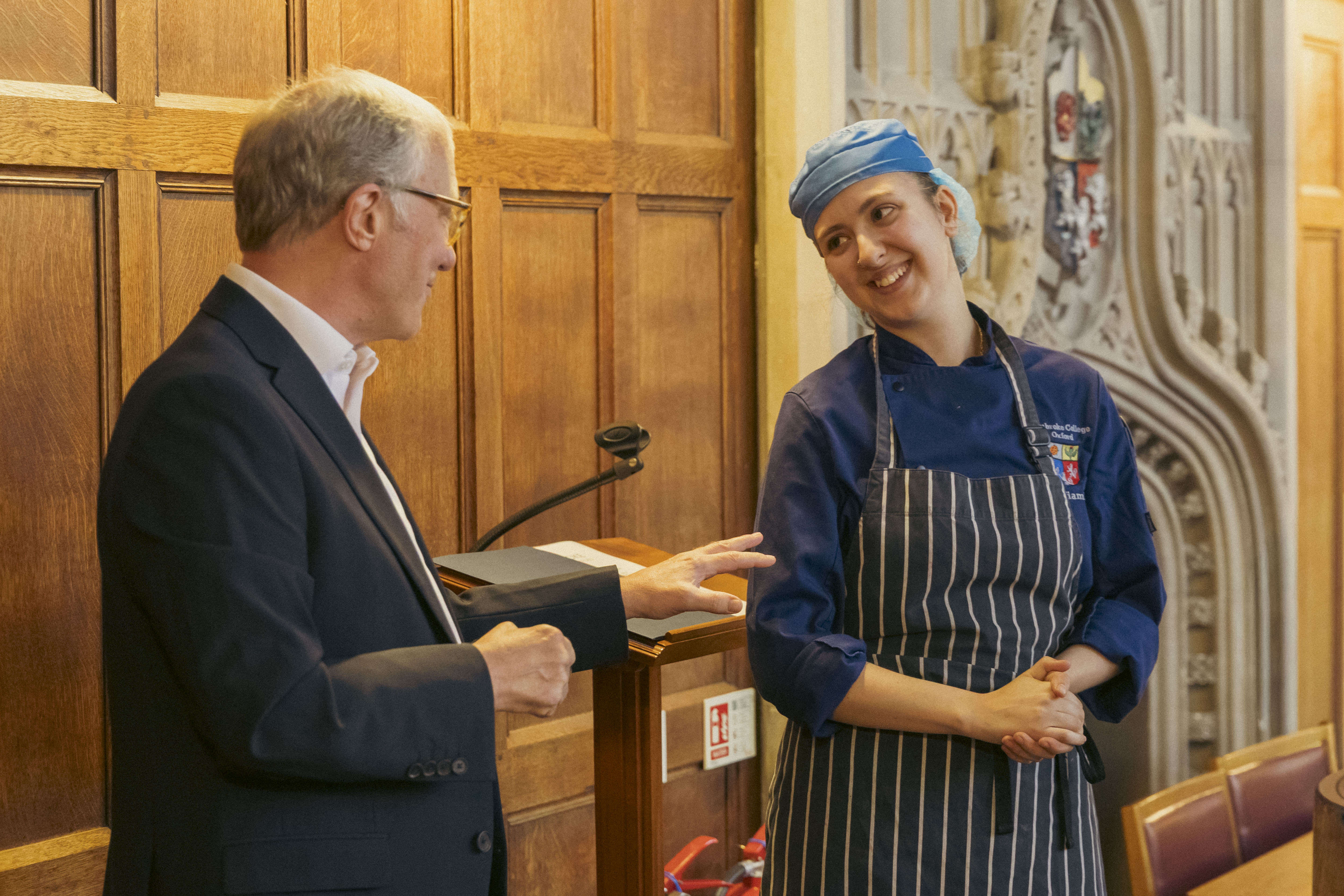 Niamh being presented her certificate from the Master.