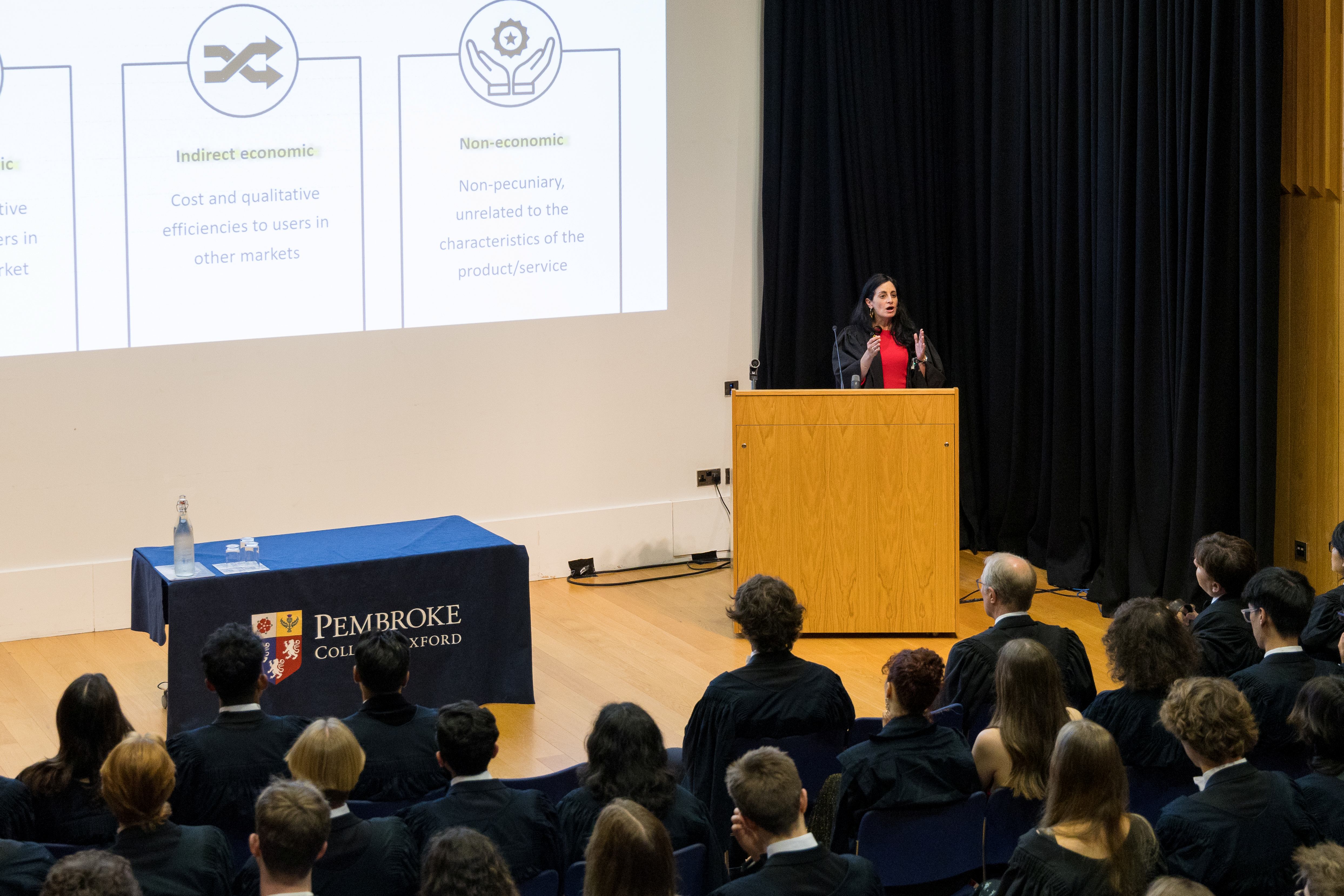 Dr Or Brook speaking at the Pembroke Scholars' Lecture.