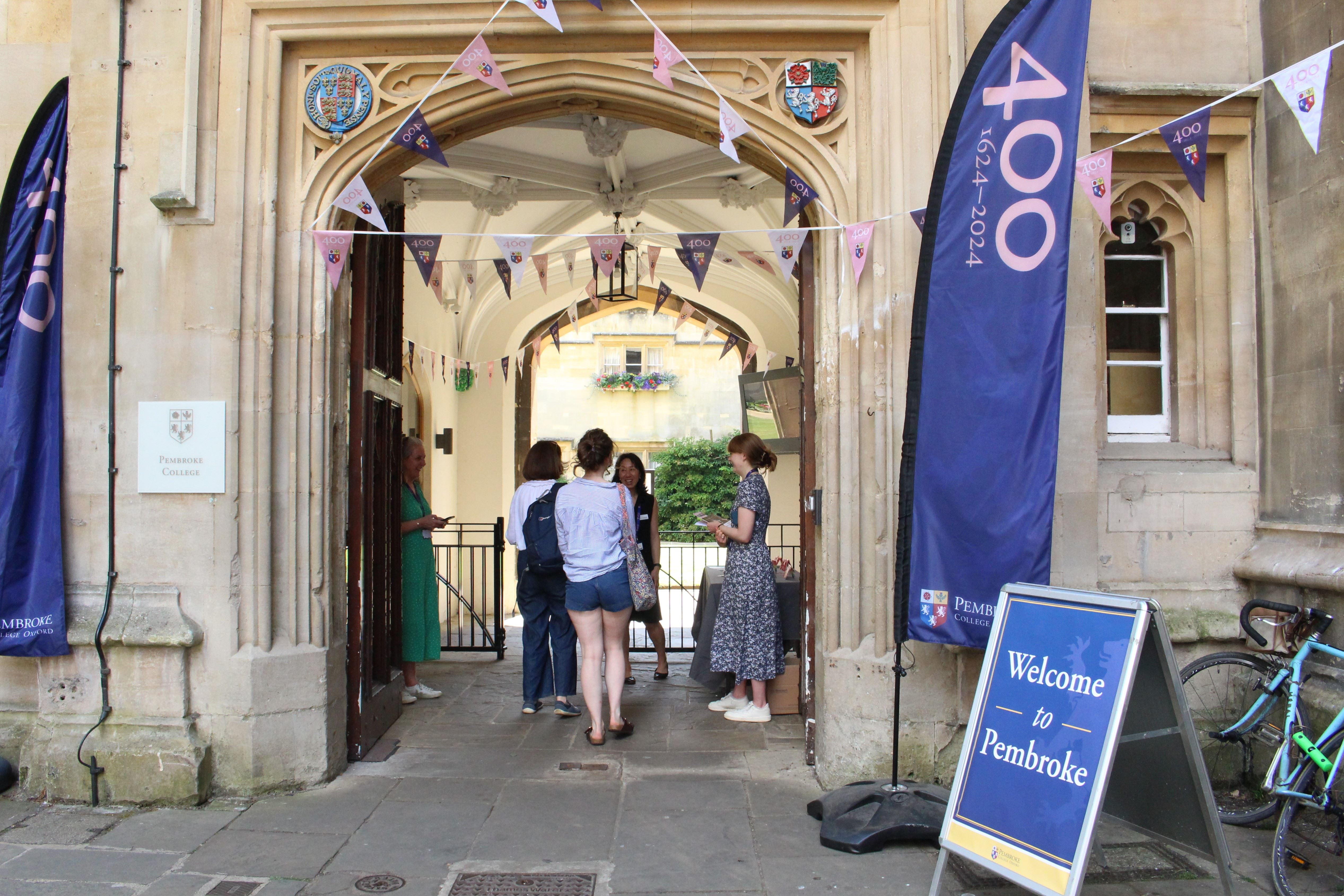Visitors arrive at the Lodge for Open Days,