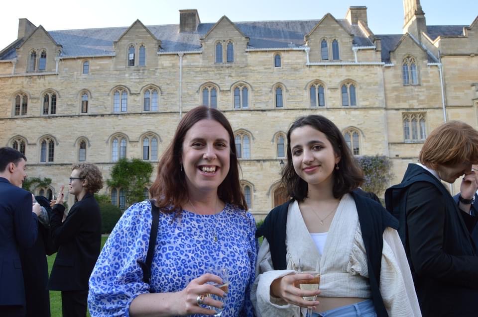 Sutdent Yasmina Brodie with her teacher Laura Adams from Chestnut Grove School.