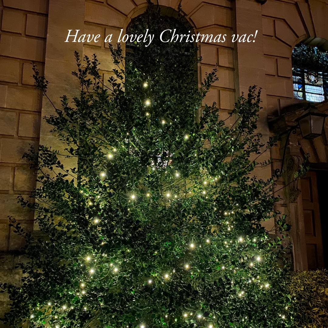 Christmas tree outside the Chapel.