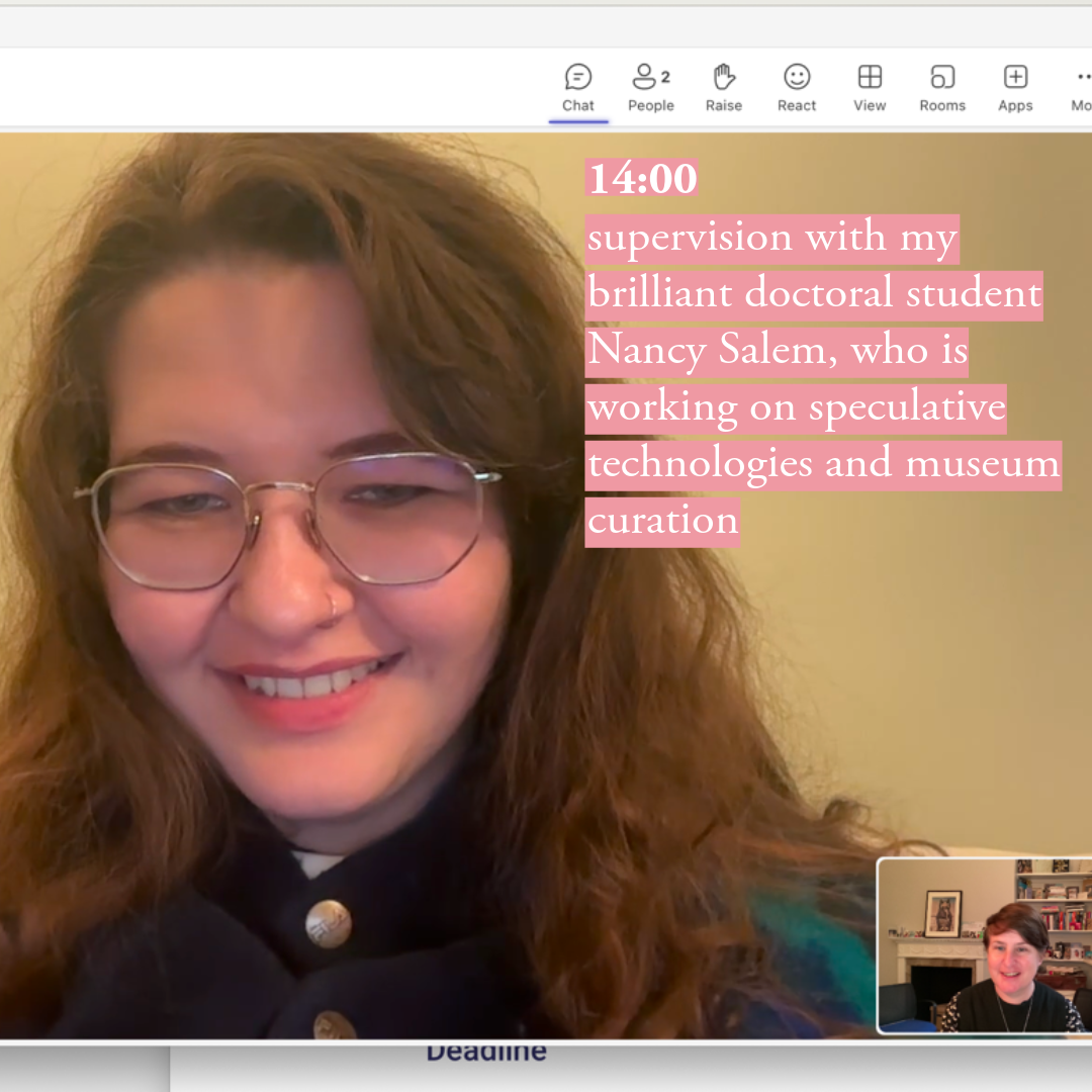 A screenshot of a teams call between Nancy and Kathryn.