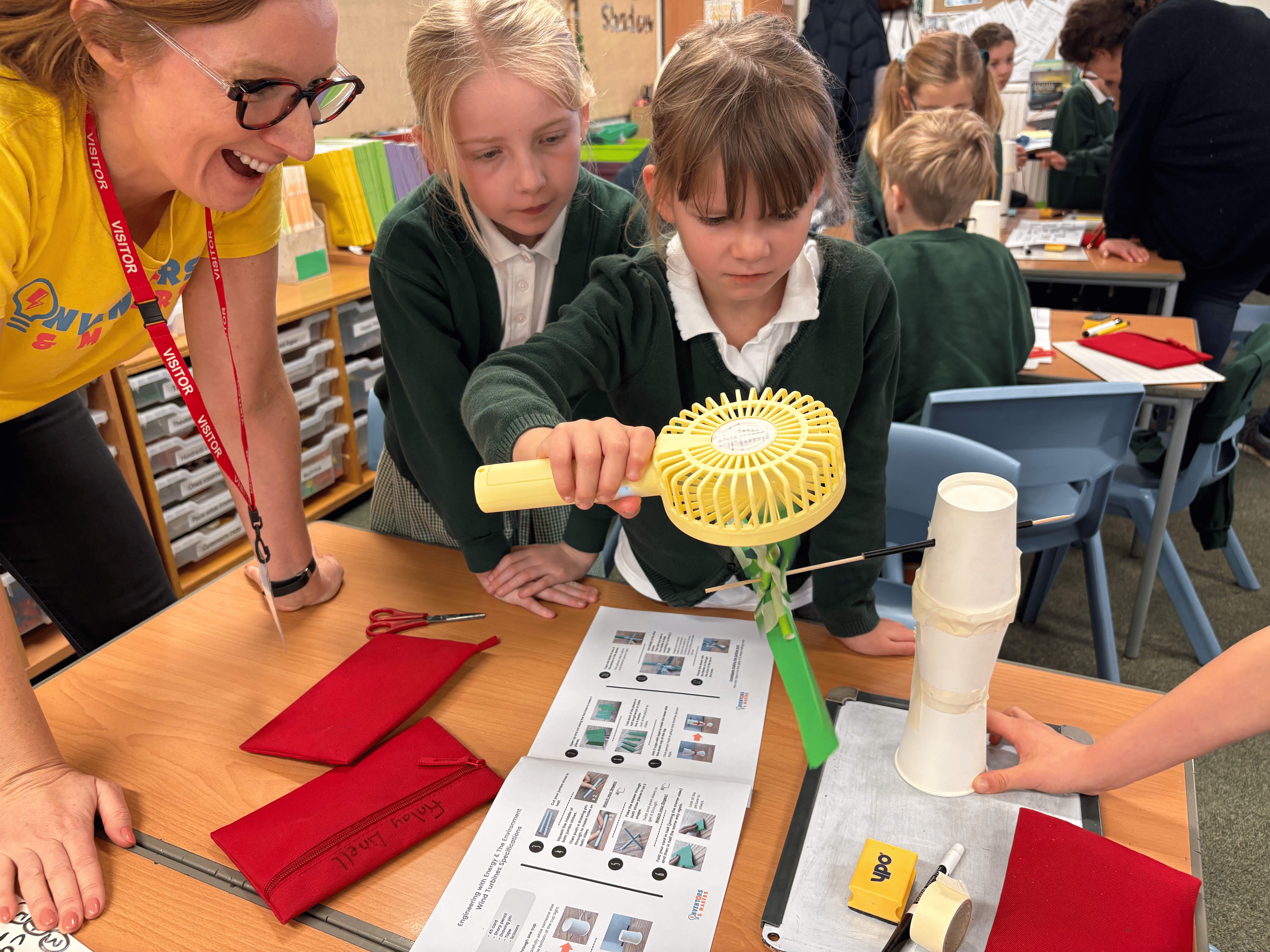 Laura Cross leading an Inventors and Makers workshop.