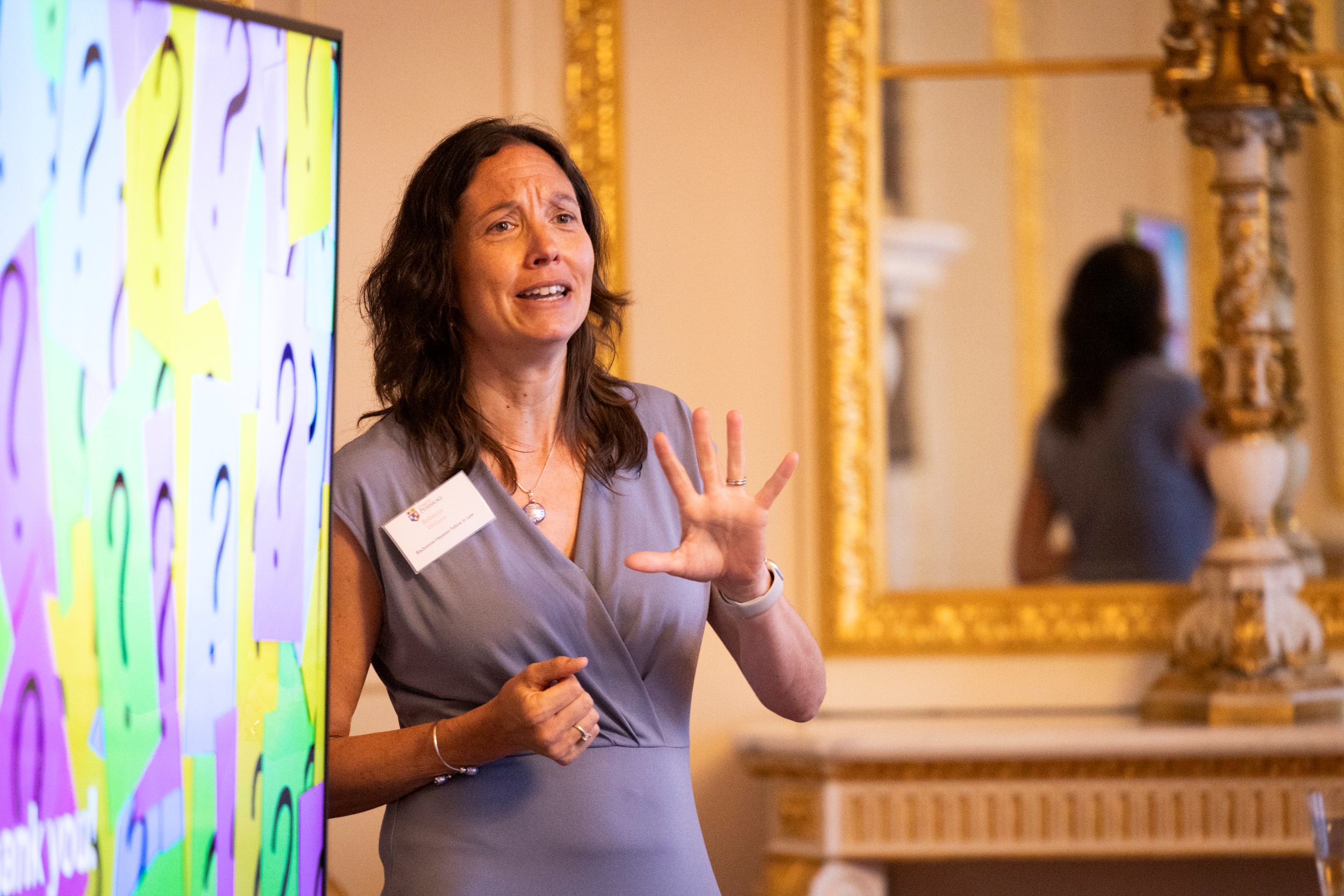 Professor Rebecca Williams presenting her research.