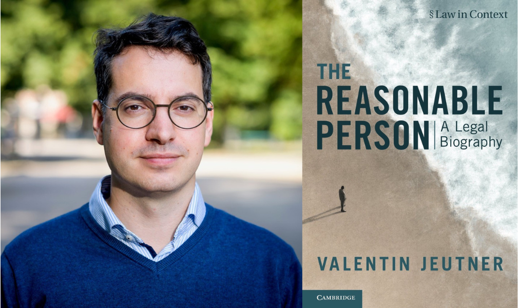 Left: Dr Valentin Jeutner. Right: the front cover of The Reasonable Person