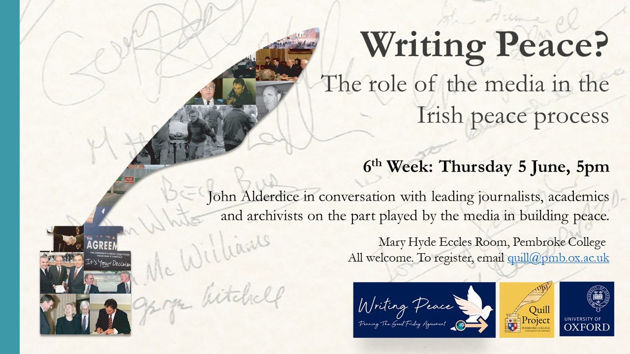 Writing Peace event graphics