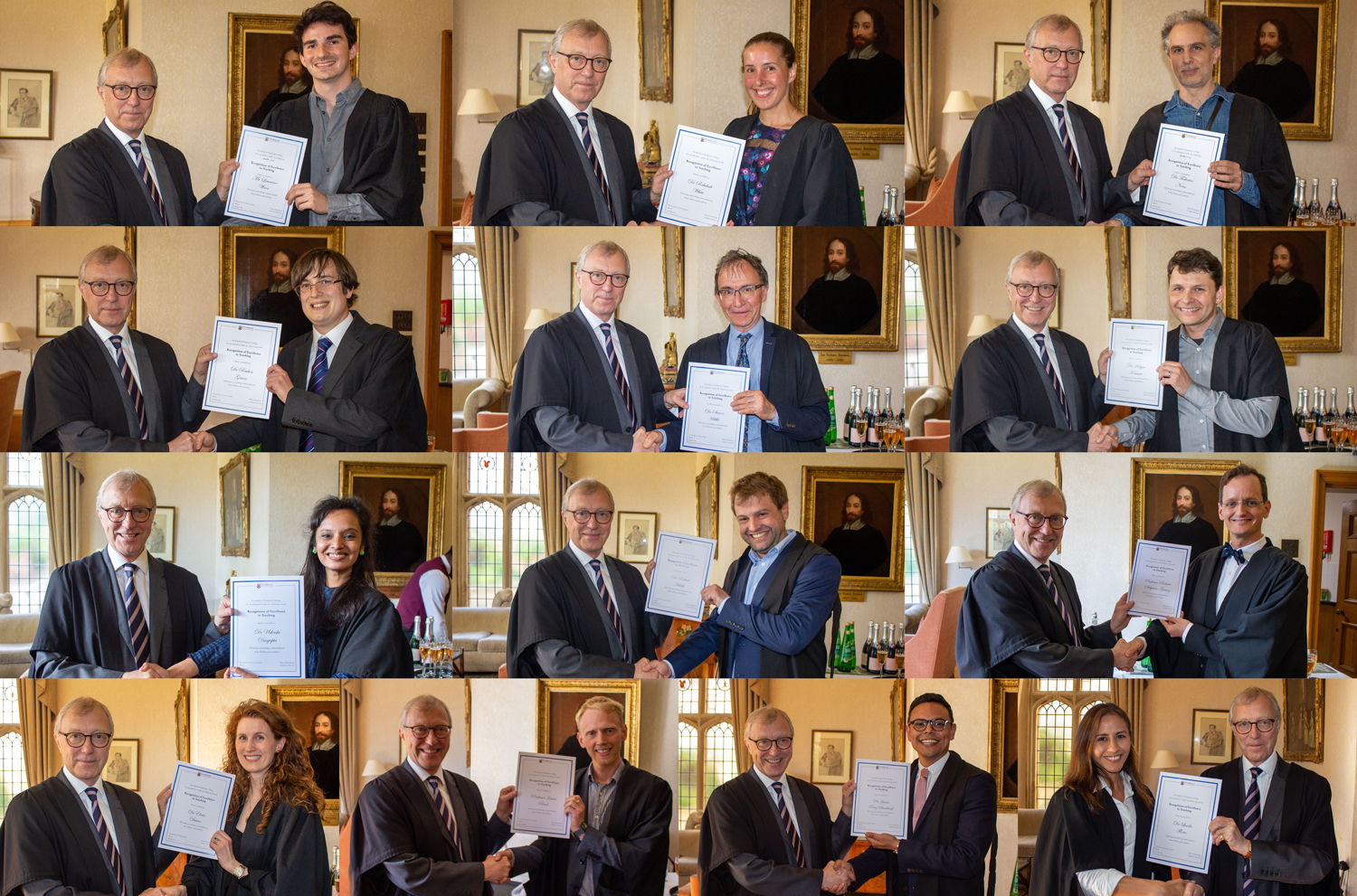 Collage of all the tutors that one a teaching award