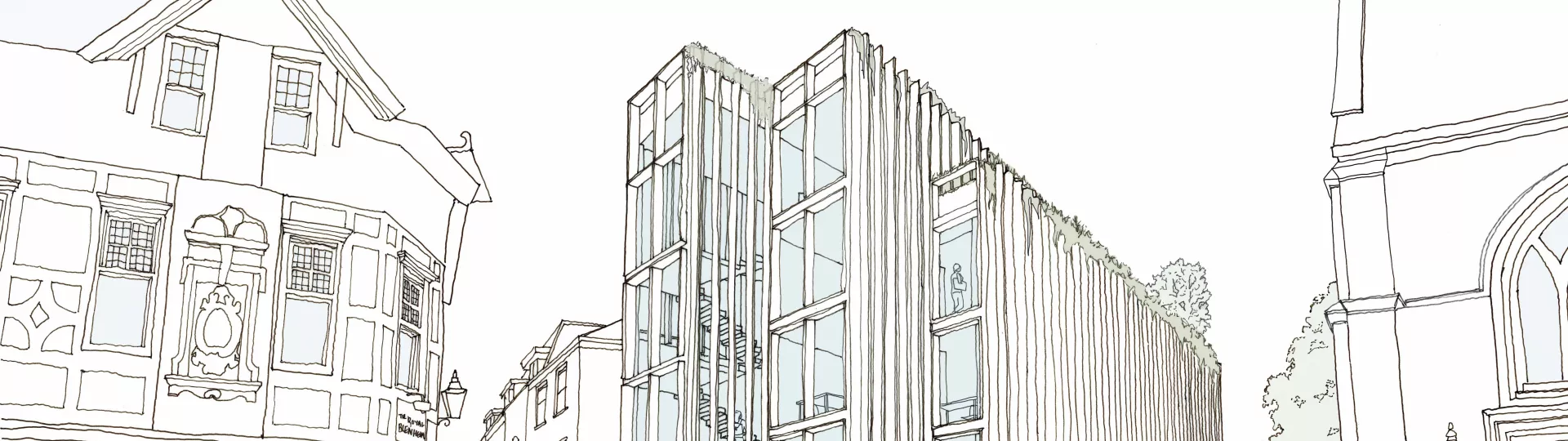 Architects drawing of new study centre building