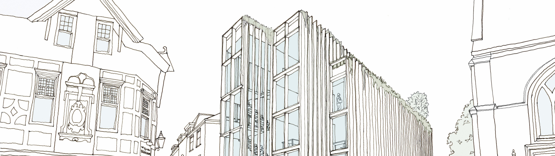 Architects drawing of new study centre building