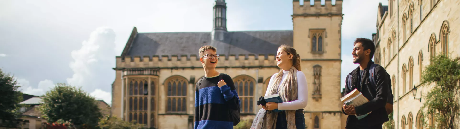 Students walking in quad