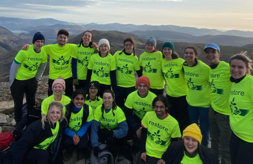 The Tingewick group on top of one of the three peaks.