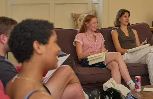 Pembroke College, Oxford undergraduates in a tutorial.