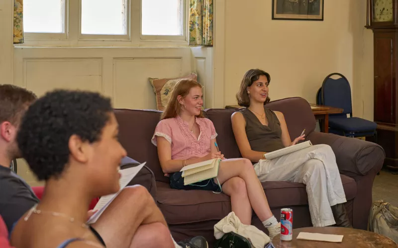 Pembroke College, Oxford undergraduates in a tutorial.