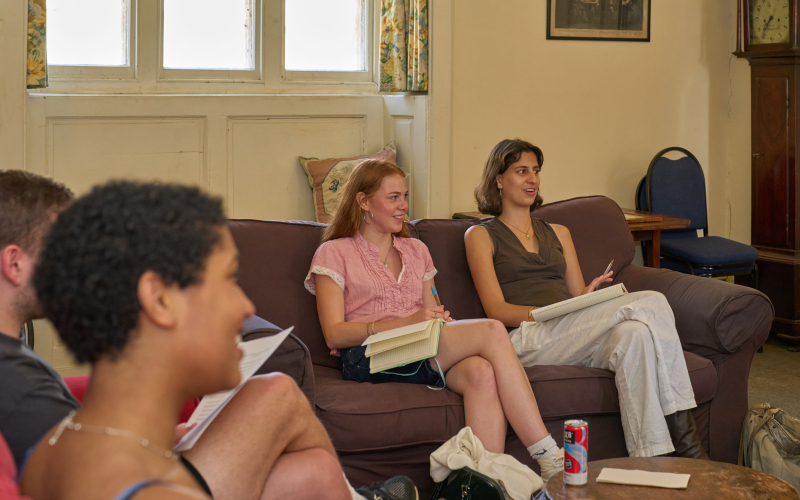 Pembroke College, Oxford undergraduates in a tutorial.
